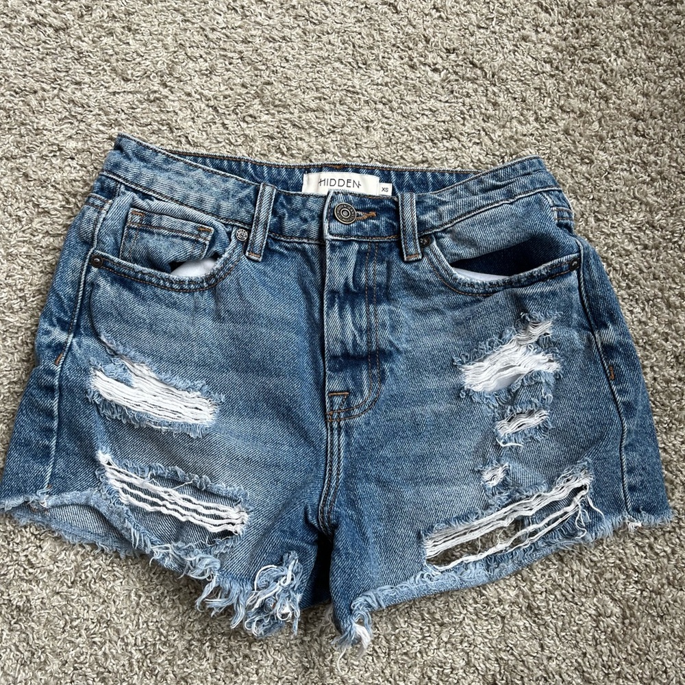 Hidden High Rise Denim Shorts